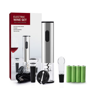 מכירה לוהטת Usb נטענת חשמלי יין בקבוק פותחן 4 ב 1 חשמלי מחלץ יין פותחן - Product Image 6