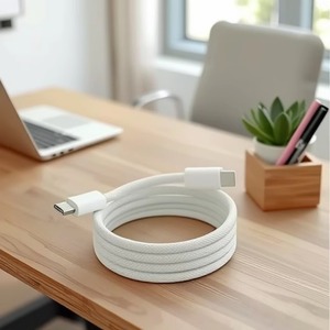 Nylon Bện Cáp Dữ Liệu Từ Tính TYPEC-C 100W Nhanh Phí 1/2M Điện Thoại Di Động Cáp Cho Máy Ảnh Và Máy Tính Sử Dụng - Product Image 2