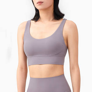 Soutien-gorge de sport à dos croisé à impact élevé pour femmes soutien-gorge de course rembourré avec haut d'entraînement antichoc conception respirante et dos nu - Product Image 6