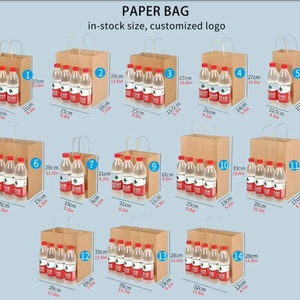 ถุงกระดาษคราฟท์สีขาวแบบย่อยสลายได้ เป็นมิตรกับสิ่งแวดล้อม ใช้ซ้ำได้ มีหูหิ้วแบบไดคัท สำหรับบรรจุภัณฑ์ของขวัญและช้อปปิ้ง มีสินค้าพร้อมส่ง - Product Image 5