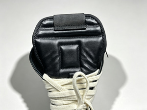 Bottes montantes épaisses noires en cuir véritable à lacets, bout rond, semelle extérieure en caoutchouc, semelle intermédiaire en EVA, toutes saisons, motif uni - Product Image 4