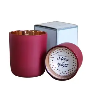 Supplier Directly Sale Scented Candles Round Creative 3 Wicks Flavored Scent Tall Frosted Glass Wood Flavored Soy Candle