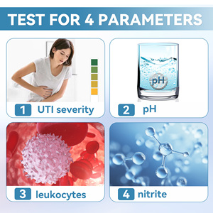 Bandelettes de test d'infection <span class=keywords><strong>urinaire</strong></span> 4 en 1, kit de test d'infection <span class=keywords><strong>urinaire</strong></span> complet à base de produits naturels, bandelettes de test pour le <span class=keywords><strong>pH</strong></span>, les leucocytes, les nitrites, les protéines - Product Image 4