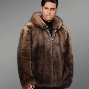 <span class=keywords><strong>Manteau</strong></span> Trench de Luxe en Vison pour <span class=keywords><strong>Homme</strong></span> avec Capuche, <span class=keywords><strong>Manteau</strong></span> <span class=keywords><strong>Court</strong></span> en <span class=keywords><strong>Fourrure</strong></span> de Haute Qualité, Marron, Tendance Hiver, Vente en Gros - Product Image 1