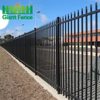 Black Decorative Metal Wrought Iron Steel Fence