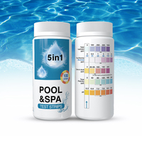 Kit de Prueba de Agua para Piscina y Spa de Alta Calidad y Precisión con 5 Parámetros, Tiras Reactivas de Cloro, pH y Alcalinidad para Interiores, ¡Gran Venta!