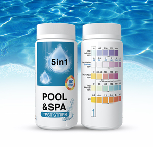 Kit de <span class=keywords><strong>test</strong></span> rapide de haute qualité pour piscine et spa, 5 paramètres précis, bandelettes de <span class=keywords><strong>test</strong></span> rapides pour chlore, choc, <span class=keywords><strong>pH</strong></span>, alcalinité, usage intérieur - Vente chaude - Product Image 4