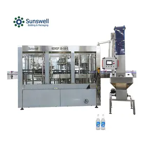 Fabrika fiyat gazlı meşrubat dolum makinesi şişeleme hattı döner cam şişelenmiş içecek dolum makinası içecek için karbonatlı içecek