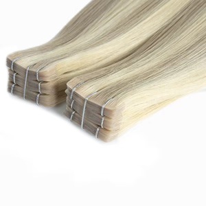 Extensions de cheveux 100% naturels à bandes adhésives invisibles en PU, Remy, cuticules intactes, double trame européenne, 14-28 pouces, sans perte de cheveux - Product Image 2