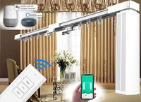 Moteur de rideau intelligent personnalisé avec application Tuya Wifi, robot d'ouverture automatique, minuterie, télécommande, application Smart Life, contrôle Alexa, Google Home, bureau