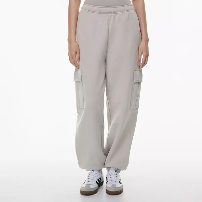 Vêtements d'hiver pour femmes Jogger vierge Pantalon de survêtement en coton personnalisé Polaire Terry Baggy Pantalon de survêtement en coton pour femmes