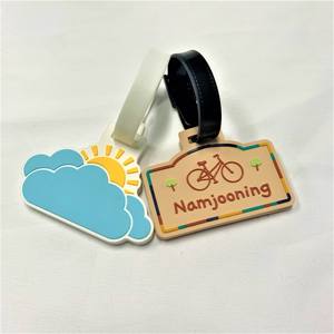 Etiqueta de equipaje de goma de PVC con hebilla de plástico, bonito diseño de personaje, bolsa de maleta de viaje, personalizado, identificación, gran oferta - Product Image 5