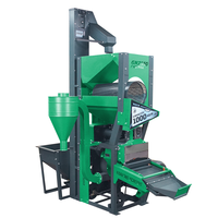 Moulin à riz commercial DAWN AGRO 6N2000 PRO MAX 1000 kg grande capacité avec moteur électrique 380V et séparateur de pierres à tamis vibrant
