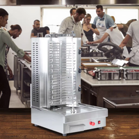 Machine de fabrication de shawarma électrique à quatre brûleurs, rotation automatique, pour poulet kebab