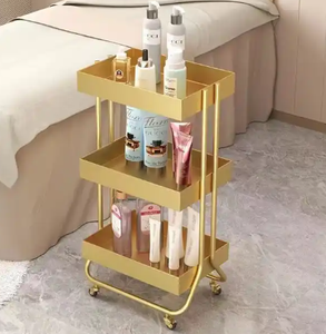 Hot-sale Salon Tools Hairdressing Hand Cart with Wheel Metal Beauty Salon <b>Trolley</b> - Product Image 1