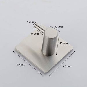 Stainless Steel Self-Adhesive <b>Kitchen</b> Bathroom Wall <b>Hooks</b> & Hangers Anti-Slip Heavy Duty Eco-Friendly Multifunction for RV Use - Product Image 3
