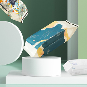 Sac de rangement pour serviettes nettoyantes pour le visage, épaisseur personnalisable, matériau composite PE, emballage auto-scellant pour serviettes de visage à usage extérieur - Product Image 1