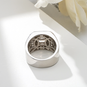 1ct2ct3ct5ctD VVS1 모이사나이트 925 실버 남자 반지 힙합 남자 실버 반지 - Product Image 4