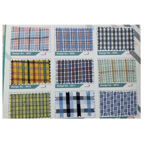 New Arrival Dệt Nguyên Liệu Kiểm Tra Thiết Kế 100 Phần trăm Đồng Phục Trường Cotton Kiểm Tra Áo Sơ Mi Vải Cho Xuất Khẩu Bán - Product Image 1