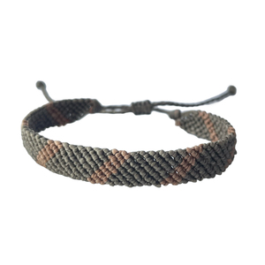 Gelang <span class=keywords><strong>Macrame</strong></span> Boho Hippie Uniseks Tali Lilin Tahan Air dengan Simpul Tangan yang Dapat Disesuaikan untuk Perhiasan Kasual Surfer Bohemia - Product Image 2