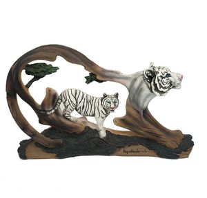 Bán Buôn Tùy Chỉnh Động Vật Figurine New Độc Đáo Hổ Trắng Tượng Couple Resin Animal Tượng Cho Trang Trí Nội Thất - Product Image 4