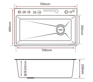 2026 Edition Smart LED Digital Display <strong>Kitchen</strong> <strong>Sink</strong> Handmade Modern Stainless Steel Waterfall <strong>Kitchen</strong> <strong>Sink</strong> - Product Image 6