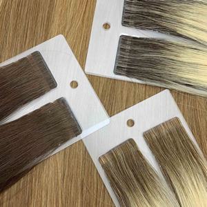 人毛エクステンション半注入テープ生ベトナム不可視エクステンション卸売手作り - Product Image 3