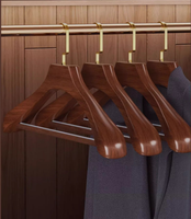 Porte-manteau en bois brun foncé avec finition laquée, à un seul niveau, pour magasin de vêtements et vente au détail