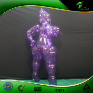 Jouet gonflable Hongyi SPH, fille gonflable transparente violette en PVC, personnage de dessin animé gonflable - Product Image 5