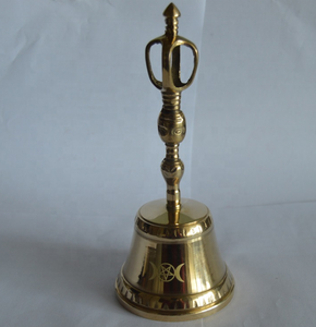 Campana per addome in ottone lucido con tripla luna e Design a stella campana magica per mago - Product Image 6