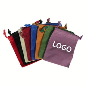 Wholesale Jewelry Party Groceries Blank Plain Reusable Soft Velvet Small All Colors Drawstring <b>Dice</b> <b>Bag</b> - Product Image 1