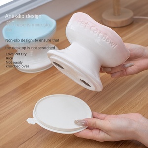 ชามเซรามิกสูงแบบเหยียบเป็นมิตรกับสิ่งแวดล้อมชามสุนัขกันน็อคอาหารอุปกรณ์สำหรับสัตว์เลี้ยงข้ามพรมแดน - Product Image 4