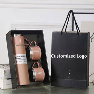 Juego de Regalo de Navidad Personalizado, 3 Piezas, Termo de Acero Inoxidable para Café, Té y Agua, para Viajes al Aire Libre, con 2 Tazas - Product Image 2