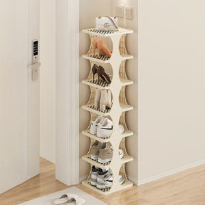 Zapatero de Plástico Ahorrador de Espacio para el Hogar al por Mayor con Soporte Desmontable, Estante Apilable y Extraíble, Organizador Estrecho para Entrada - Product Image 2