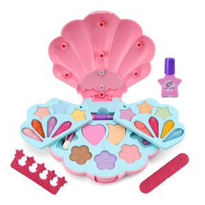 Nouveautés Jouets Coffret à poudre à 2 niveaux Ensemble <span class=keywords><strong>de</strong></span> cosmétiques pour enfants Juguetes Para <span class=keywords><strong>Nina</strong></span> Ensemble <span class=keywords><strong>de</strong></span> maquillage en plastique <span class=keywords><strong>de</strong></span> sécurité Jouets pour adolescentes - Product Image 1