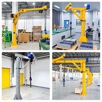 Grue à flèche articulée mobile pneumatique certifiée CE, rotation à 360 degrés, grue à flèche pliable durable