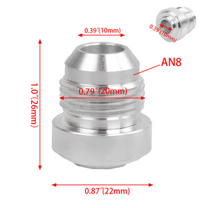 Aluminum Alloy AN6 AN8 <b>Adapter</b> <b>Plug</b> In Fuel Line Connector Automotive Modification Parts - Product Image 4