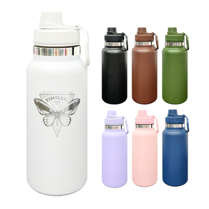 Botella de Agua Aislada de Boca Ancha de 32 oz, Antiderrames, con Tapa de Boquilla Portátil para Deportes, Gimnasio, <span class=keywords><strong>Viajes</strong></span>, Escuela - Product Image 3