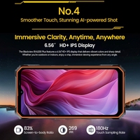 Blackview BV6200 Plus 4G Téléphone robuste étanche 8 Go + 128 Go Android 14 Téléphones mobiles à grande batterie avec processeur octa-core OTG NFC
