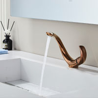 Robinet de lavabo en laiton noir mat, design créatif, pour eau froide et chaude, réglable, installation facile, vente en gros