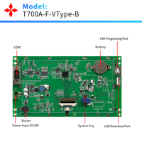 Panel de Pantalla Táctil HMI Integrado de 7 Pulgadas con Cable de Comunicación para Descarga, Compatible con RS485/232/422 para Conectar con PLC