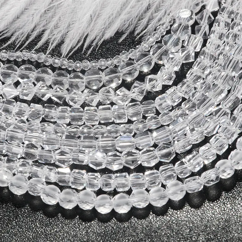 Xichuan forme fantasia all'ingrosso a buon mercato sciolto pietra di vetro trasparente fai da te per bracciali cavigliera catena pendente perline di cristallo