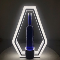Nouveau Design Led Acrylique Bouteille De Vin Présentoir Discothèque Led Bouteille Présentateur Glorifier Bar Étagère