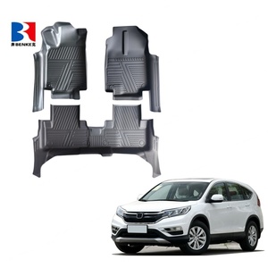 พรมปูพื้นรถยนต์ 5D TPE สำหรับ Honda CRV ปี 2012-2016 พวงมาลัยซ้าย 3 ชิ้น ชุดเต็ม - Product Image 2