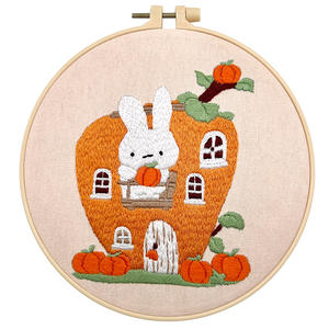 Kit de Costura y Bordado DIY de Pascua: Casa de Cuento de Hadas con Animales del Bosque, Lindo, con Telas, Aros y Hilos para Amantes de las Manualidades y Principiantes, Regalo - Product Image 5