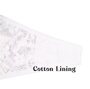 Culottes tentantes femmes taille basse t-back voir à travers la dentelle évider broderie érotique bandes minces avec anneau en métal - Product Image 4