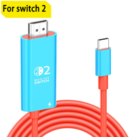 En stock, câble HDTV 4K 60HZ pour console de jeu Nintendo Switch 2 NS2, mise en miroir de l'écran, type C vers HDTV, câble HDMI