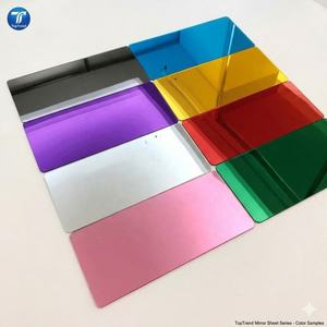 แผ่นอะคริลิคกระจกเงา PMMA สีสันสดใสสไตล์อาร์ตเดโค สีทอง สีโรสโกลด์ สีเงิน เป็นมิตรกับสิ่งแวดล้อม ทนทานต่อการแตกหัก แผงกระจกเงาคุณภาพสูงสำหรับการจัดแสดงระดับไฮเอนด์ - Product Image 3