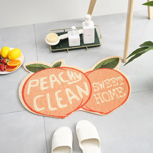 Tapis d'entrée à motif de fruits, impression personnalisée, tapis en PVC à boucles, antidérapant, tapis d'intérieur fabriqué à la machine, tapis mignon antidérapant et durable - Product Image 4