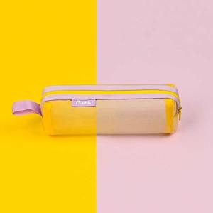 Estuche para lápices de <span class=keywords><strong>tela</strong></span> de doble capa de gran capacidad, bolsa cuadrada de <span class=keywords><strong>gasa</strong></span> para el regreso a clases, portátil y práctico - Product Image 5